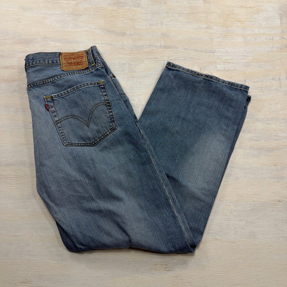 Levi's Jeans 569 Loose Straight W36 L34 Relaxed Fit Medium Wash Blue Mens
